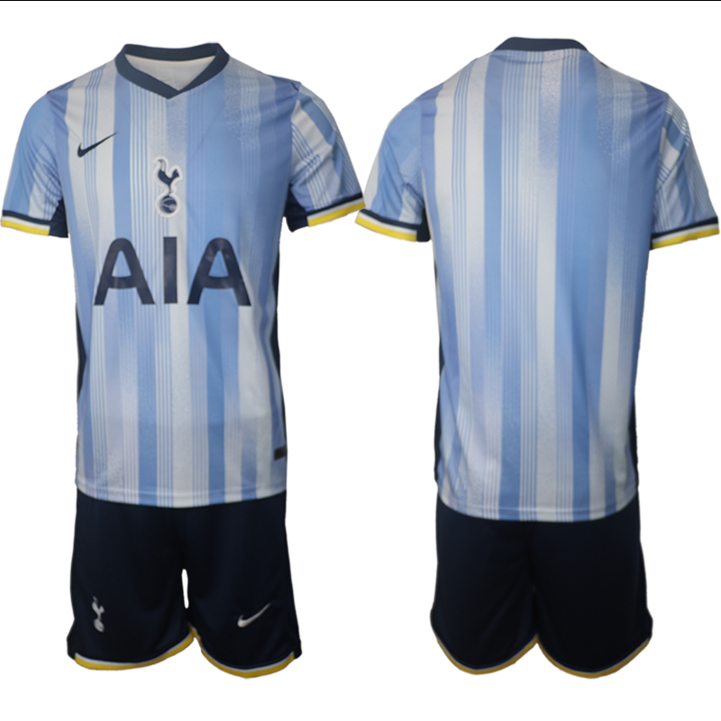 Men 2024-2025 Club Tottenham away Blue Blank Soccer Jersey